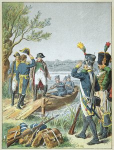 Napóleon Bonaparte és Massena a de Lobau-n az esslingi csata után, május 22. alkotó: Frederic Theodore Lix