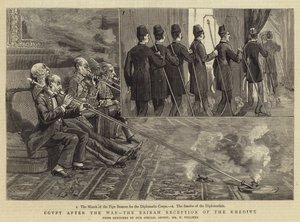 Egyiptom a háború után, a Khedive Bairam-fogadása alkotó: Frederic Villiers