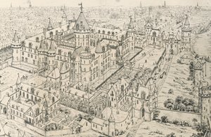 A párizsi Louvre V. Károly idején, Wise (14. század), Frederic de Clarac (1777-1847) rajza, Franciaország alkotó: Frederic de Clarac