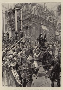 Húsvét este a Szent Sírnál, a Szent Tűz érkezése alkotó: Frederic de Haenen