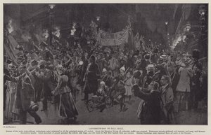 Ladysmith-nap a Pall Mallban (litho) alkotó: Frederic de Haenen