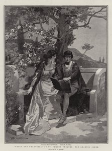 Paolo és Francesca a Szent Jakab Színházban, az olvasási jelenetben alkotó: Frederic de Haenen