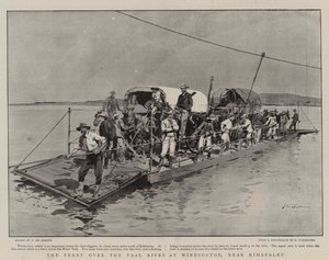A komp a Vaal folyón Windsortonban, Kimberley közelében alkotó: Frederic de Haenen