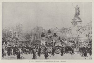 Faure elnök temetése, a Place de la Republique melletti körmenet alkotó: Frederic de Haenen