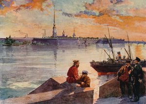 A Neva palota rakpartja alkotó: Frederic de Haenen