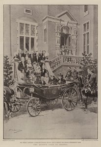 A királynő látogatása Bristolban alkotó: Frederic de Haenen
