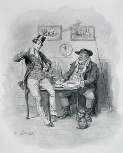 A két Weller, Charles Dickens 1837-ben írt Pickwick-papírjaiból alkotó: Frederick (after) Barnard