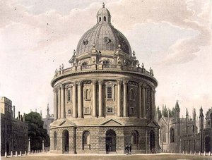 The Radcliffe Library, illusztráció az „Oxford történetéből”, J. Bluck (fl. 1791-1831) vésette, pub. R. Ackermann alkotó: Frederick (after) Mackenzie