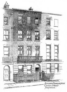 Benjamin Franklin háza, 36. Craven Street, London, 1912