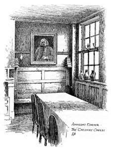 Johnsons Corner, a Cheshire Cheese pub, City of London, 1912 alkotó: Frederick Adcock