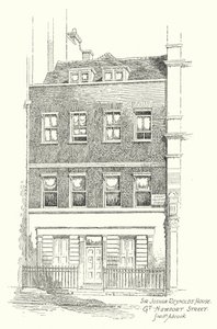 Sir Joshua Reynolds háza, Great Newport Street (litográfia) alkotó: Frederick Adcock