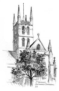 Southwark katedrális, London, 1912 alkotó: Frederick Adcock