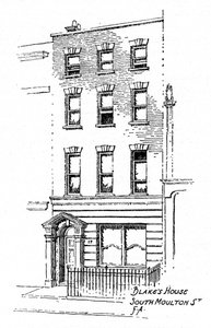 William Blakes háza, 17 South Molton Street, London, 1912.