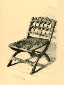 Összecsukható szék, diófa, 16-17. század, 1881.