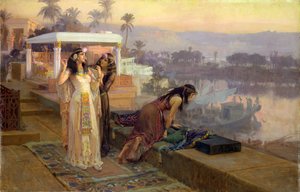 Kleopátra (i.e. 69-30) Philae teraszain, 1896 alkotó: Frederick Arthur Bridgman