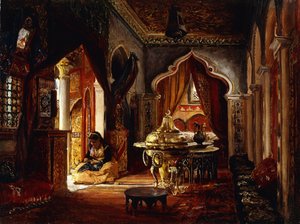 A szerájon belül, 1879 alkotó: Frederick Arthur Bridgman