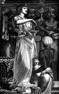 Kleopátra VII. Kr.e. 69-30, Egyiptom királynője, gyöngyöket old a borban, 1866