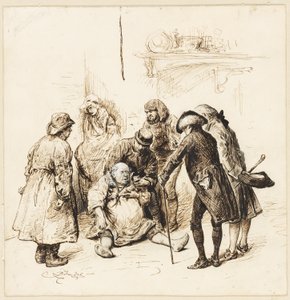 Két úriember segít egy részegen alkotó: Frederick Barnard