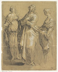Három álló figura alkotó: Frederick Bloemaert