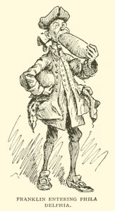 Franklin belép Philadelphiába alkotó: Frederick Burr Opper