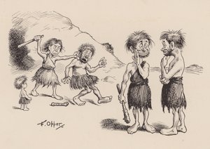 Antediluvian Ancestors by F Opper: Opper: Negyvenhét (litográfia)