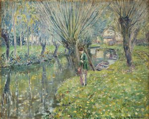 A folyó mellett alkotó: Frederick Carl Frieseke