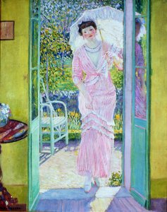 Jó reggelt, 1912-13 körül (olaj, vászon) alkotó: Frederick Carl Frieseke