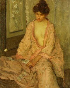 A rózsaszín kimonó alkotó: Frederick Carl Frieseke