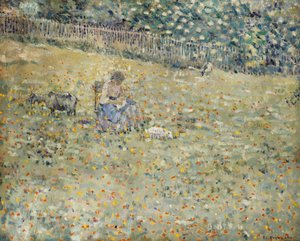 Nő és kecske alkotó: Frederick Carl Frieseke