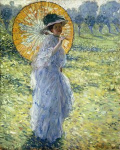 Nő napernyős, 1906 körül (olaj, vászon)
