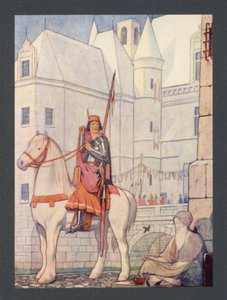 Szent Márton, 4. század, november 11-i ünnep (színes litográfia) alkotó: Frederick Cayley Robinson