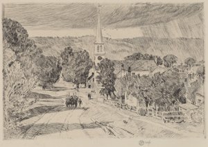 Egy vermonti falu, 1923. alkotó: Frederick Childe Hassam