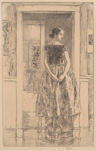Lány modern ruhában, 1922. alkotó: Frederick Childe Hassam