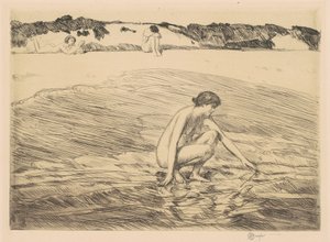 dagály, Montauk, 1922. alkotó: Frederick Childe Hassam