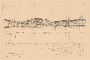 Belső kikötő, 1918. alkotó: Frederick Childe Hassam