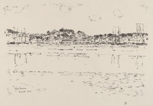 Belső kikötő, c. 1918. alkotó: Frederick Childe Hassam