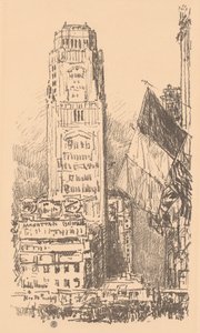 New York-i csokor, 1917. alkotó: Frederick Childe Hassam
