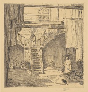 Régi kínai negyed, San Francisco, 1904. alkotó: Frederick Childe Hassam