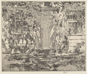 Old Doorway, Easthampton, 1920. alkotó: Frederick Childe Hassam