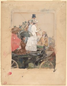 Nézők a Nagydíjon, 1888. alkotó: Frederick Childe Hassam