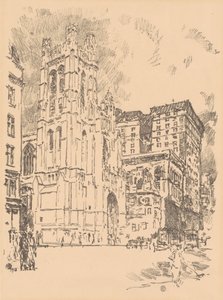 St. Thomas, New York, 1918. alkotó: Frederick Childe Hassam