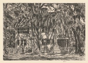 The Lion Gardiner House, Easthampton, 1920. alkotó: Frederick Childe Hassam