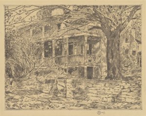 A régi ház, Cos Cob, 1915. alkotó: Frederick Childe Hassam