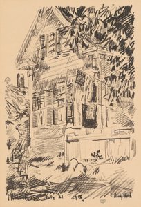 A szolgálati zászló, 1918. alkotó: Frederick Childe Hassam