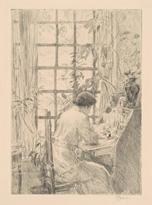 Az íróasztal, 1915. alkotó: Frederick Childe Hassam
