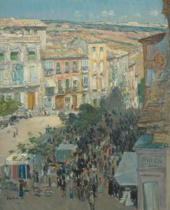 Kilátás egy dél-francia városra, 1910.
