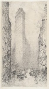Washington születésnapja – Fifth Avenue & 23rd Street, 1916. alkotó: Frederick Childe Hassam