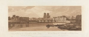 A Pont de la Tournelle és a Notre Dame kilátása, az Arsenal 1802-ből