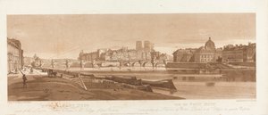 Kilátás Port Neuf-ra, a Louvre része, a Notre Dame és a Négy Nemzet Kollégiuma, 1803; A párizsi Views 7. táblája, a B1981.25.2616. tábla Emanuel kötetének nyomkövetése