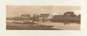 Kilátás Choisi palotájára és falujára, a Siene partján 1803; A párizsi Views 14. táblája, a B1981.25.2623 tábla Emanuel kötetének nyomkövetése